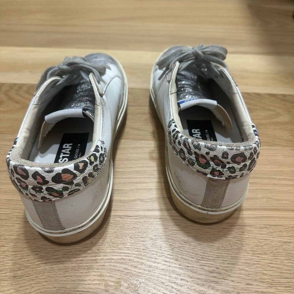Golden Goose White/Silver/Pink Hi Stars - Picture 3 of 5